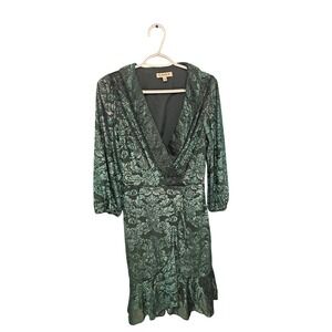 nanette lepore green lace dress Nanette Lepore Dress Sz 4 Green Eyelet Lace Formal Classic Feminine Wedding $138